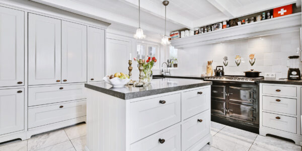 Interior of a beautiful kitchen of an elite house